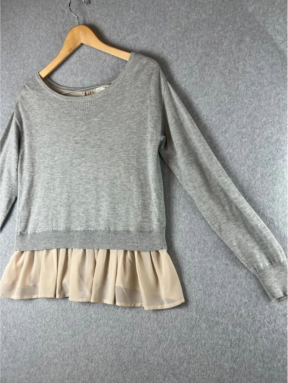 Maison Jules Pullover Knitted Sweatshirt Womens Size XS Classy Preppy Feminine